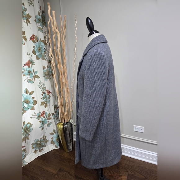 Expess Gray Double-Breasted Women's Coat Sz.M - Picture 3 of 10